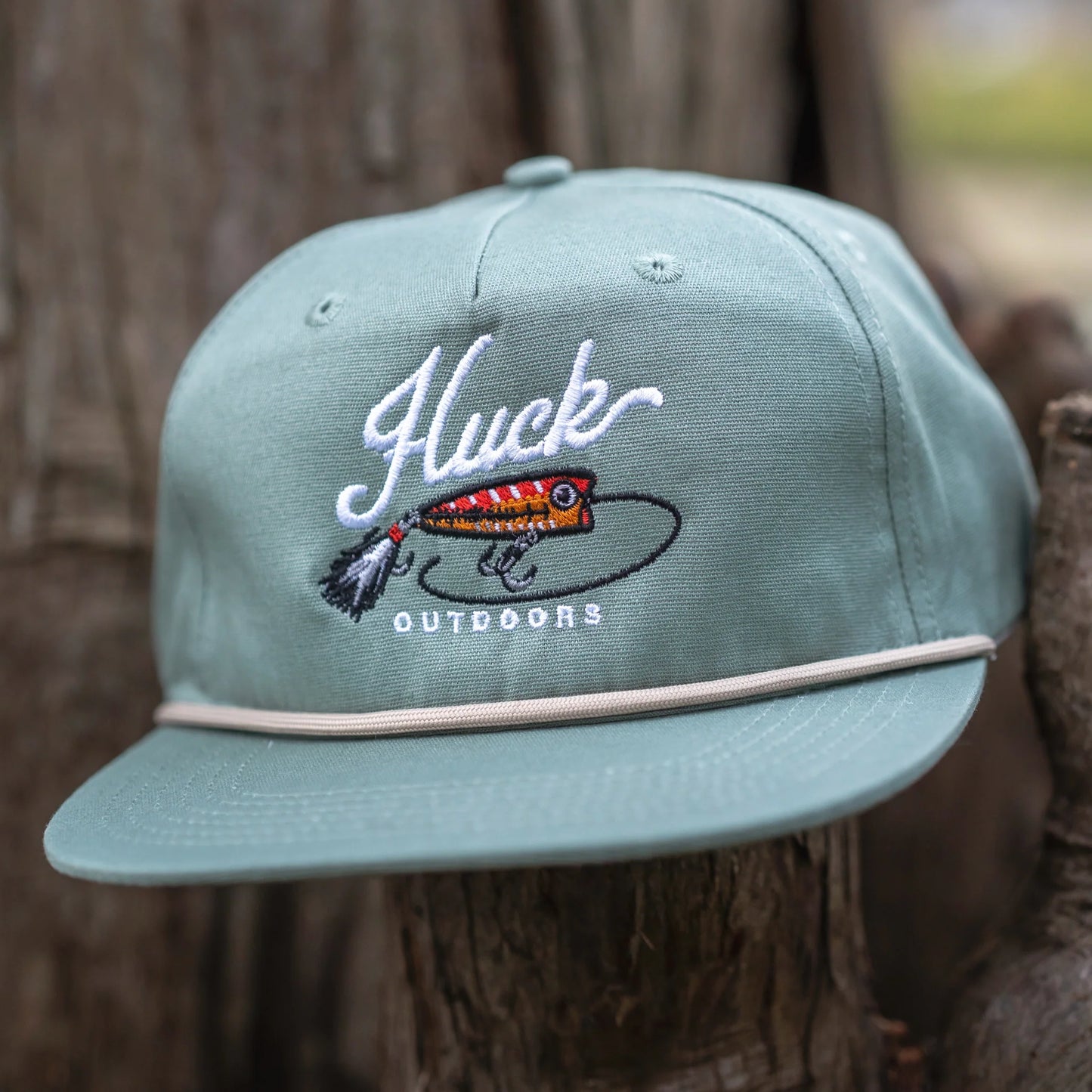 Huck Outdoors Popn' Bait Rope Snapback Hat