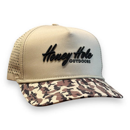 Honey Hole Outdoors Embroidered Logo Heritage Performance Rope Snapback Hat