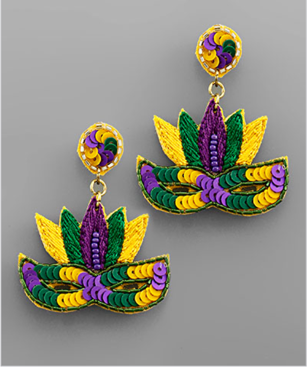 Sequin Mask Earrings