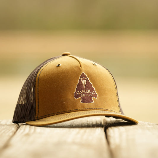 Panola Brand Arrowhead Waxed Trucker Snapback Hat