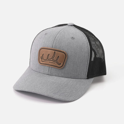Range Leather Co. Antler Leather Patch Snapback Hat