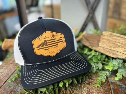 Southern Culture American Bass Light Leather Patch Snapback Hat