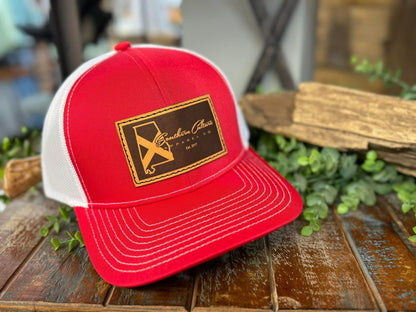 Southern Culture State Tradition Dark Leather Patch Snapback Hat