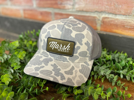 Marsh Wear Apparel Script Trucker Snapback Hat