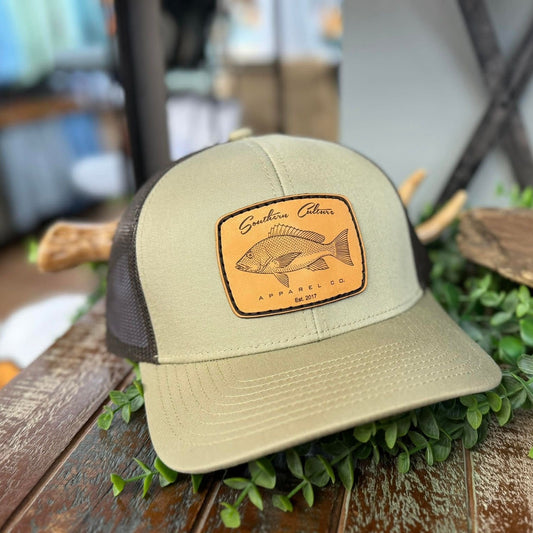 Southern Culture Red Snapper Leather Patch SnapbackHat