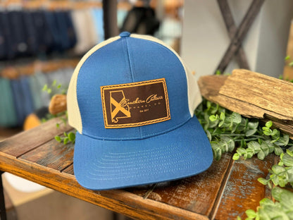 Southern Culture State Tradition Dark Leather Patch Snapback Hat