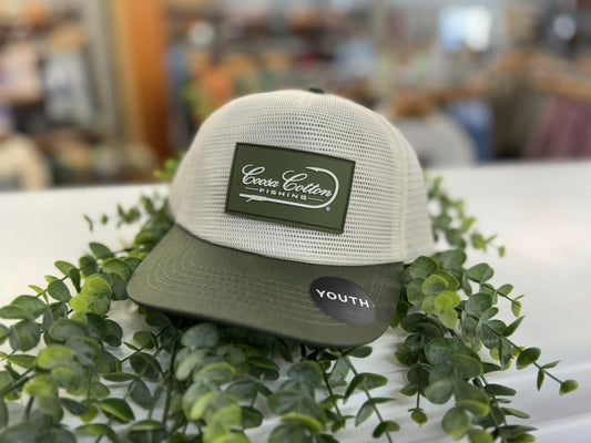 Coosa Cotton Youth Breeze Rubber Patch Mesh Snapback Hat