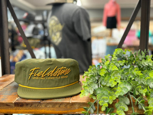 Fieldstone Outdoors Hydro 3D Puff Script Logo Rope Snapback Hat