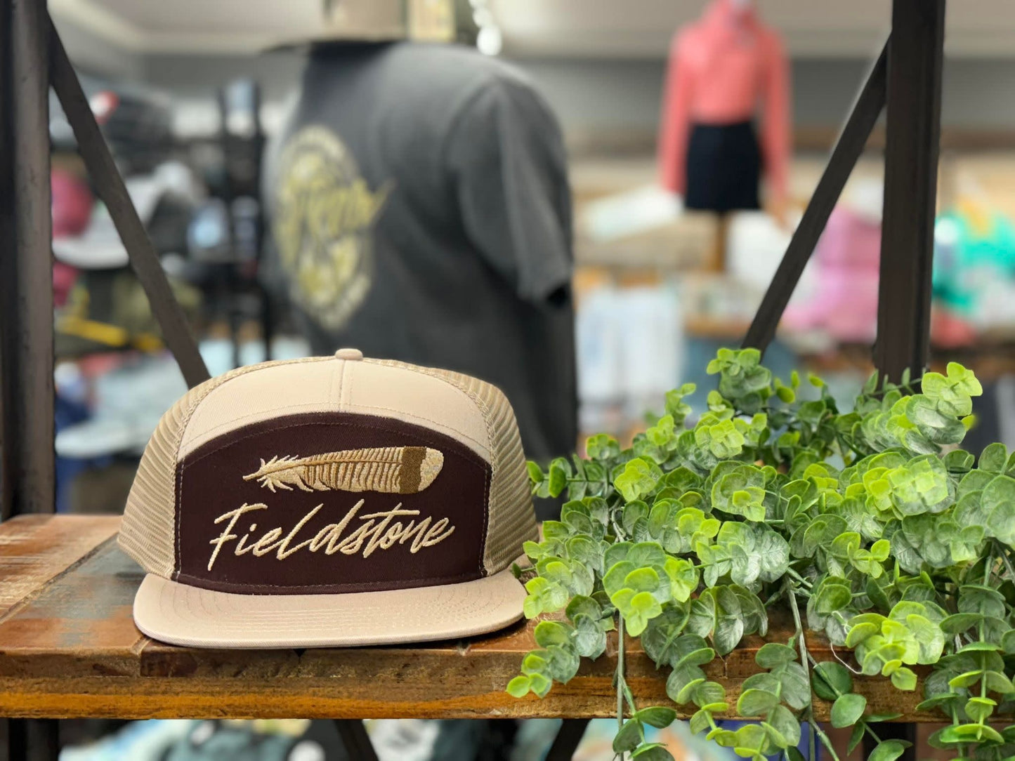 Fieldstone Outdoors Turkey Feather Embroidered 7 Panel Snapback Hat