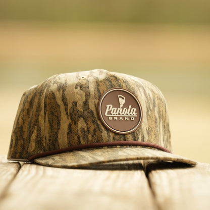 Panola Brand Rubber Patch Camo Rope Snapback Hat