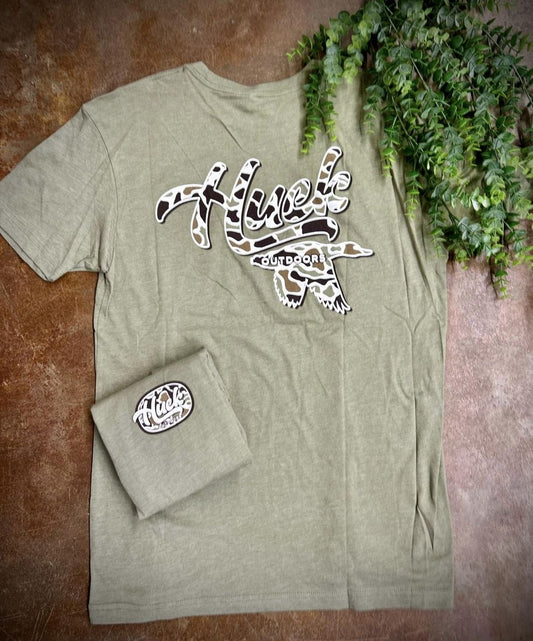 Huck Outdoors Old School Camo Huck S/S TEE Shirt