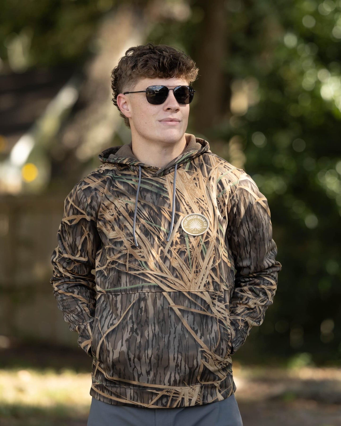 Marsh Wear Apparel Men's Nor' Easter Mossy Oak Pullover Hooded Jacket