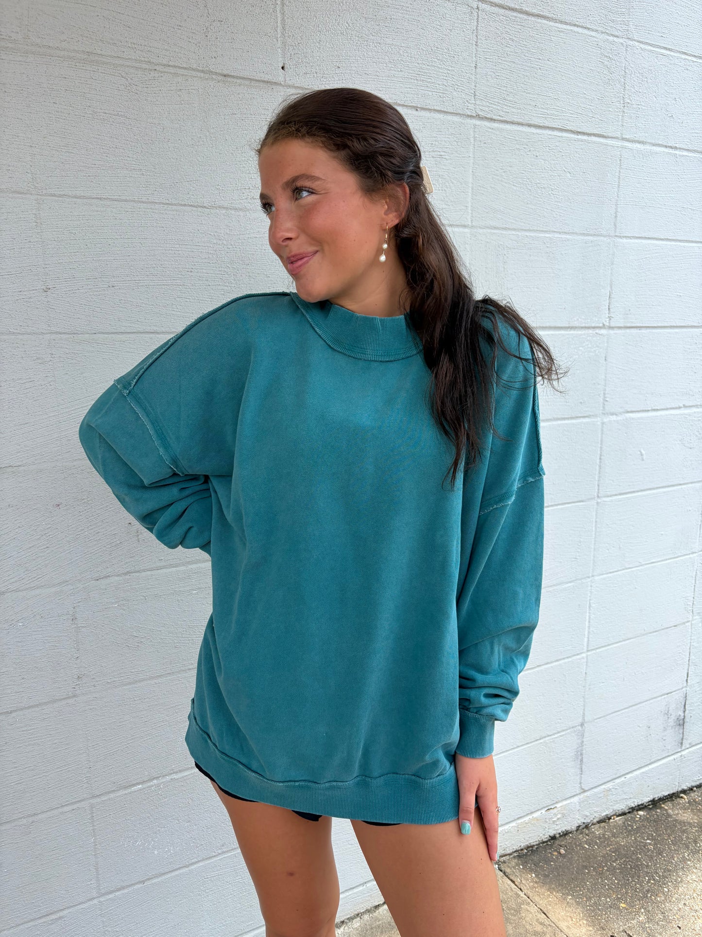 Stay Home Mock Neck