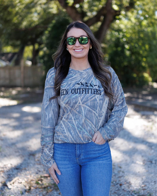 EZN Outfitters Mossy Oak Washed Out L/S TEE Shirt