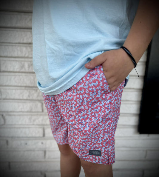 Aftco Youth Strike Printed Short Swim Trunks