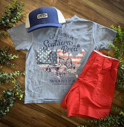 Southern Fried Cotton Youth Boys Southern Bred Tractor S/S TEE Shirt