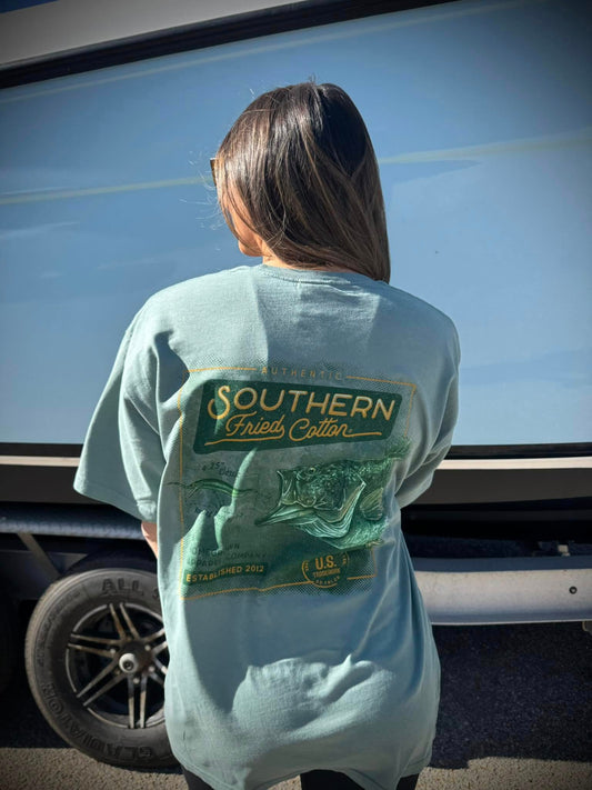 Southern Fried Cotton Vintage Bass Poster S/S TEE Shirt