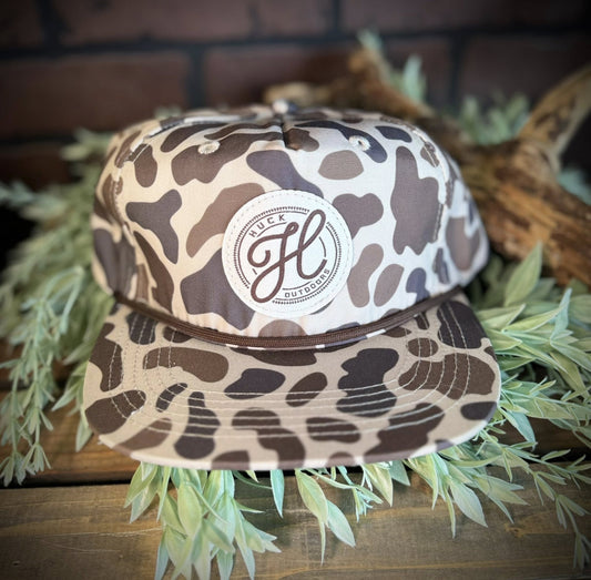 Huck Outdoors X Lost Embroidered Logo Patch Rope Snapback Hat