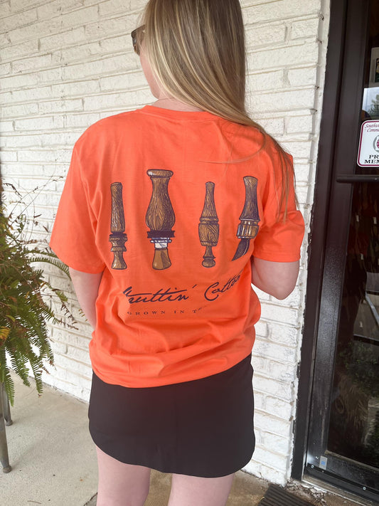 Struttin' Cotton Call 'Em Home S/S TEE Shirt - Coral Reef - 2X