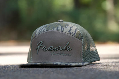 Freak Outdoors Woodsman Reno Embroidered 7 Panel Snapback Hat