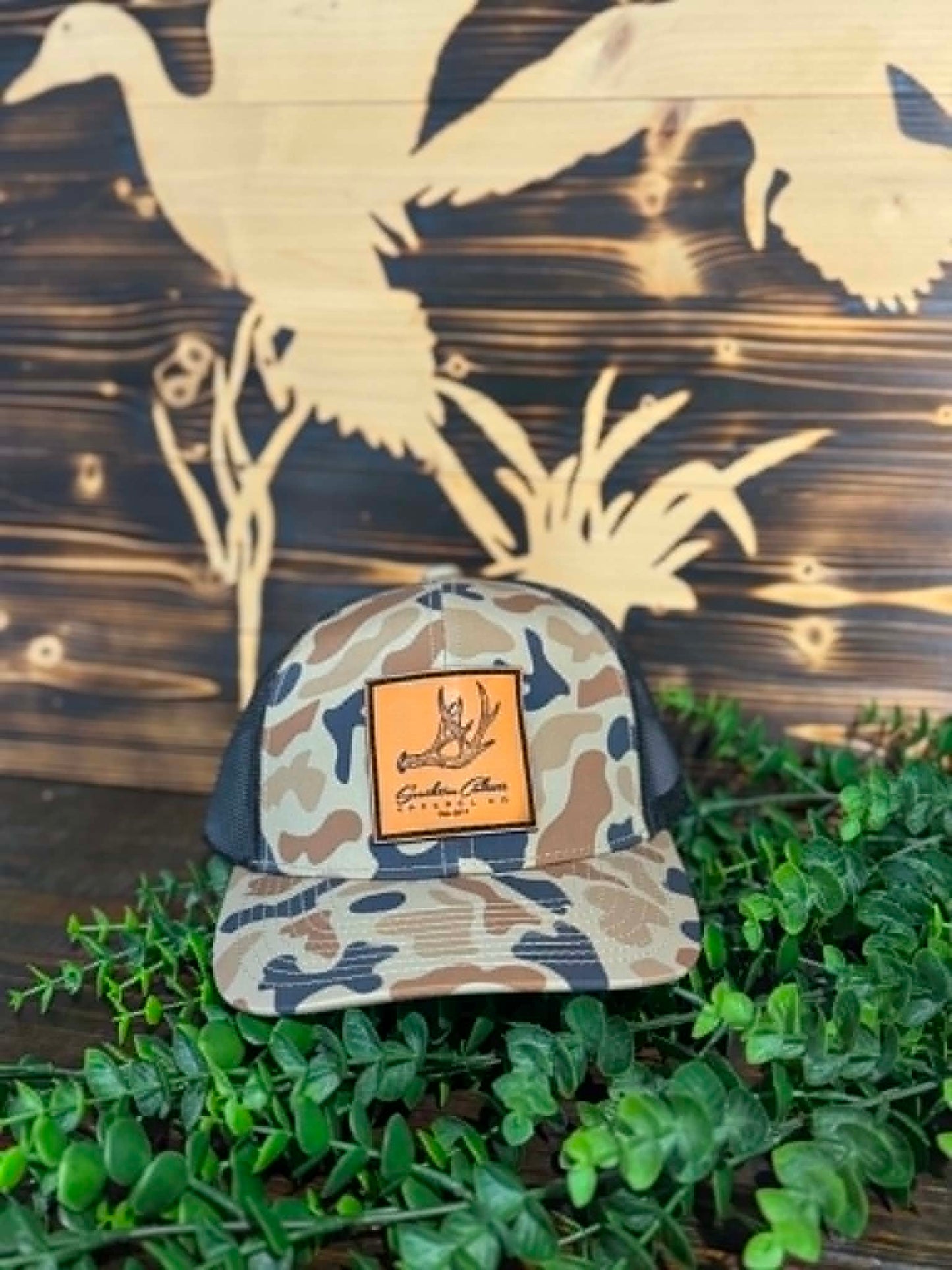 Southern Culture Antler Leather Patch Snapback Hat