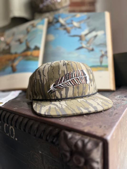 Knotted Pine Trading Co. Turkey Feather Rope Snapback Hat
