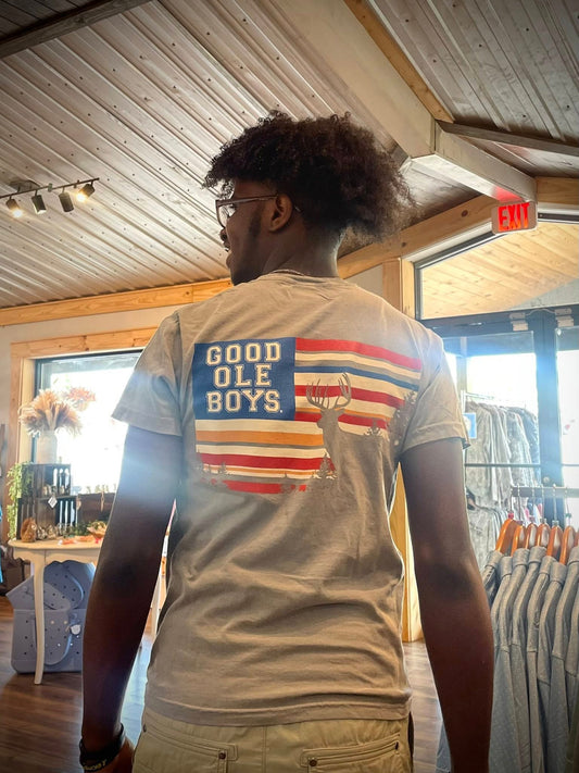 Good Ole Boy Outdoors Whitetail Flag S/S TEE Shirt