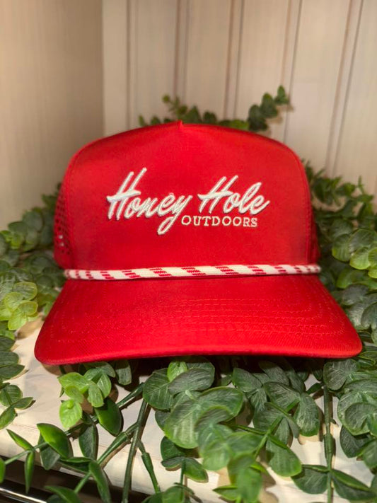 Honey Hole Outdoors Embroidered Logo Heritage Performance Rope Snapback Hat