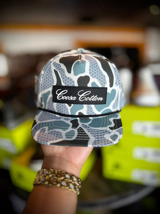 Coosa Cotton Youth Rubber Patch Rope Snapback Hat
