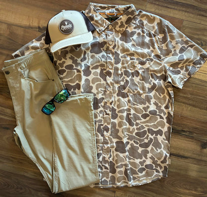 Marsh Wear Apparel Men's Hagood Woven S/S Button Down Shirt