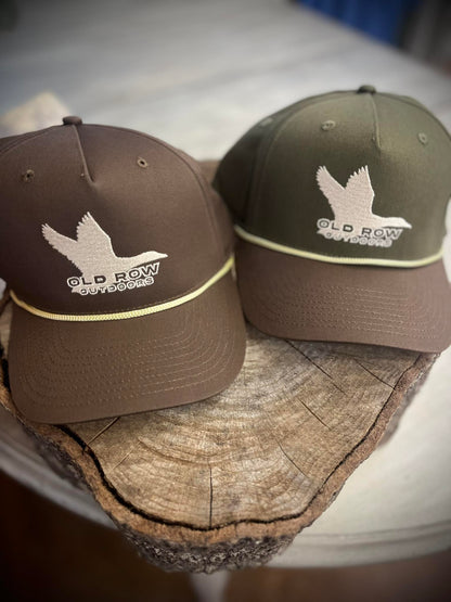 Old Row Outdoors Flying Duck Rope Snapback Hat