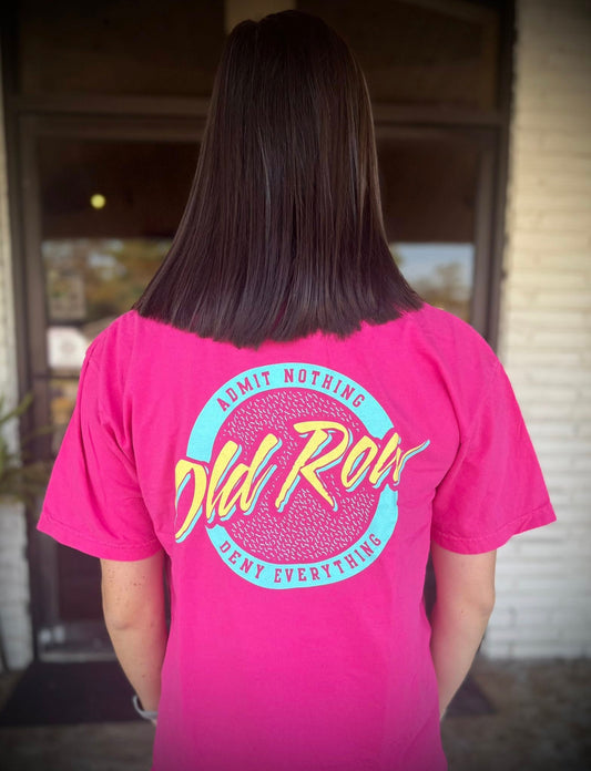 Old Row Outdoors Women's Circle Logo W Teal S/S TEE Shirt