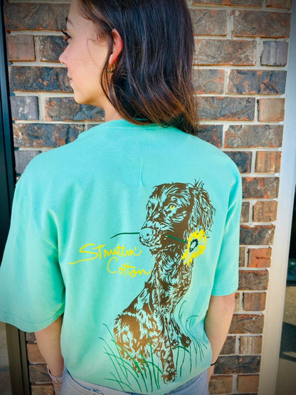 Struttin Cotton Women's Boykin with Sunflowers S/S TEE Shirt