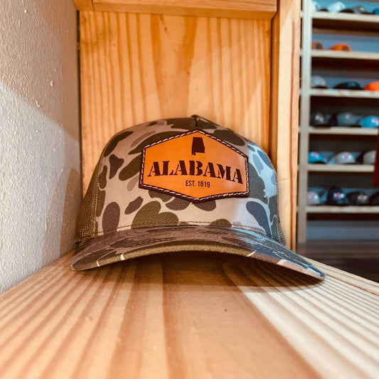 Southern Culture Alabama EST. 1819 Leather Patch Snapback Hat