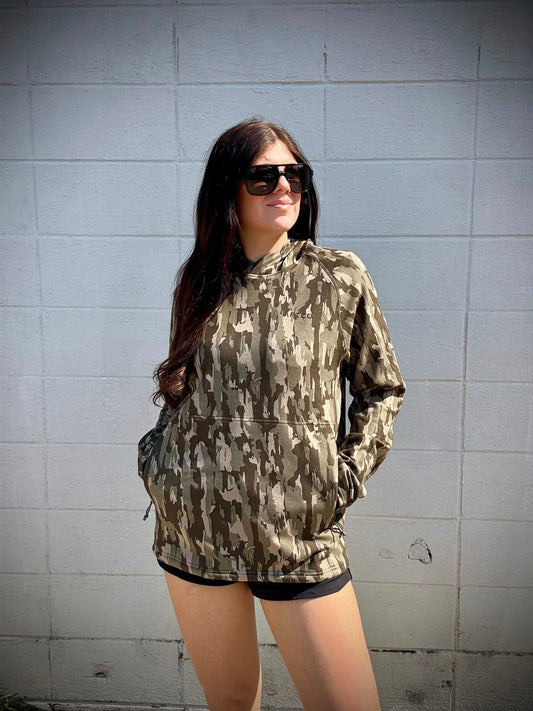 Aftco Men's Coastal Layer Printed Hooded Pullover