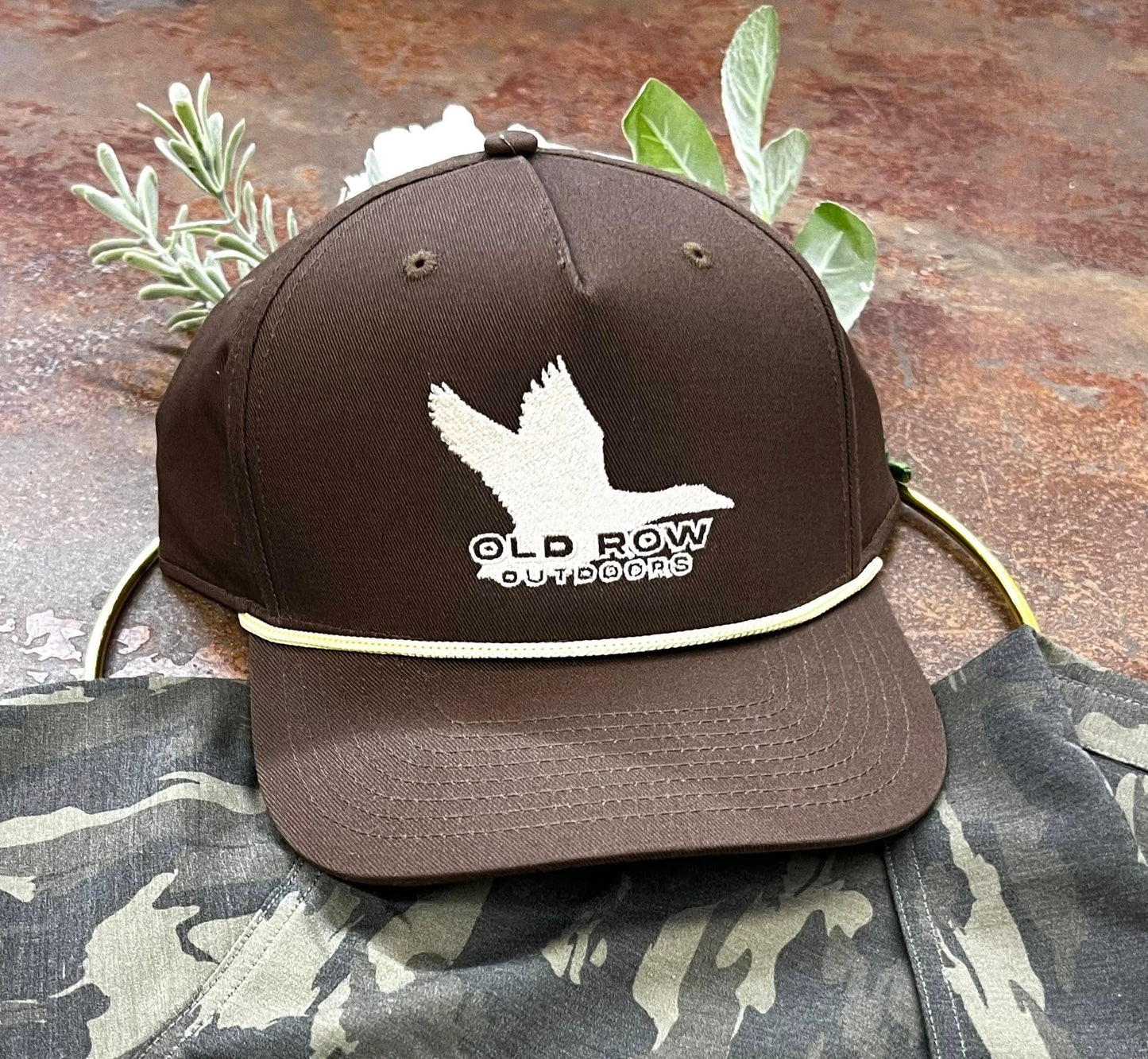 Old Row Outdoors Flying Duck Rope Snapback Hat