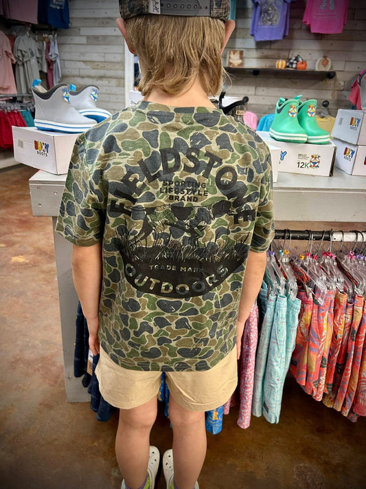 Fieldstone Outdoors Youth Backwoods Camo Preserve S/S TEE Shirt