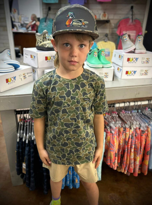 Fieldstone Outdoors Youth Backwoods Camo Preserve S/S TEE Shirt