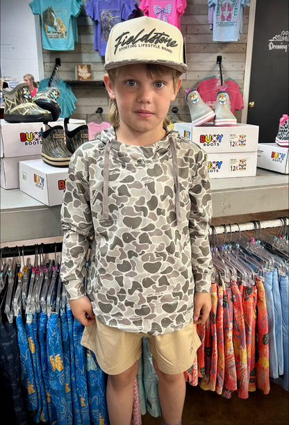 Fieldstone Outdoors Youth Marsh Camo Performance Hoodie