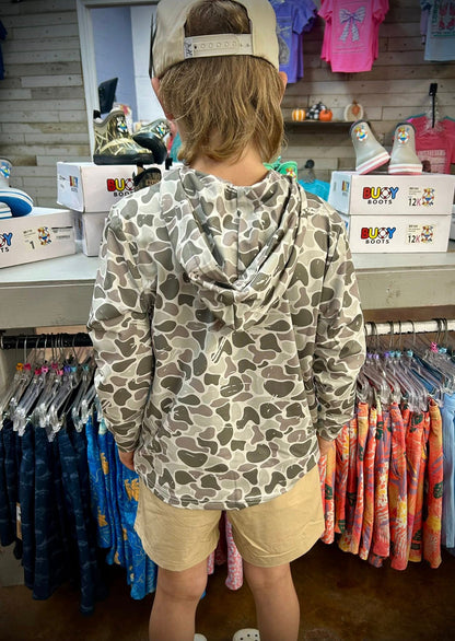 Fieldstone Outdoors Youth Marsh Camo Performance Hoodie