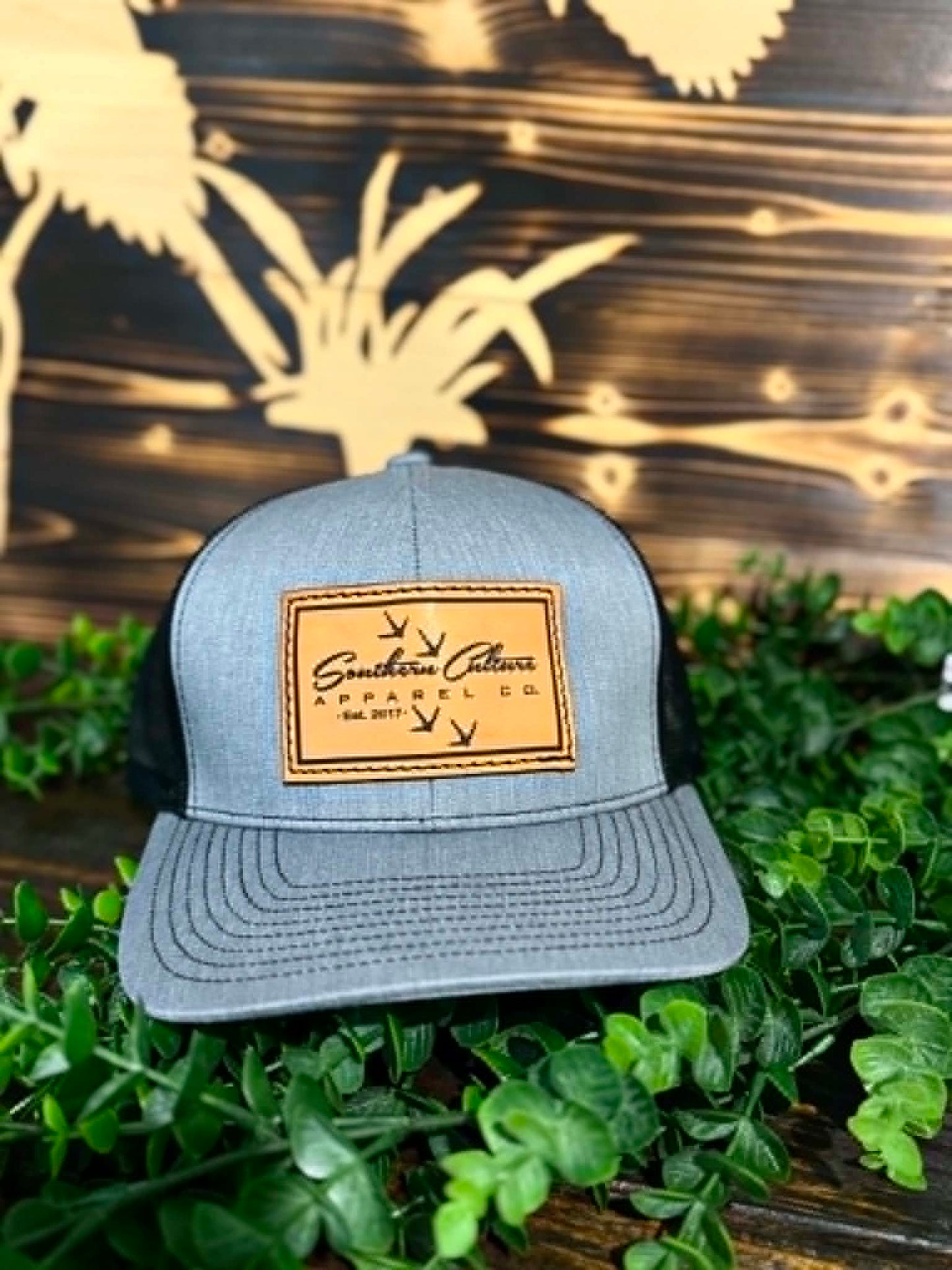 Southern Culture Tracks Leather Patch Snapback Hat