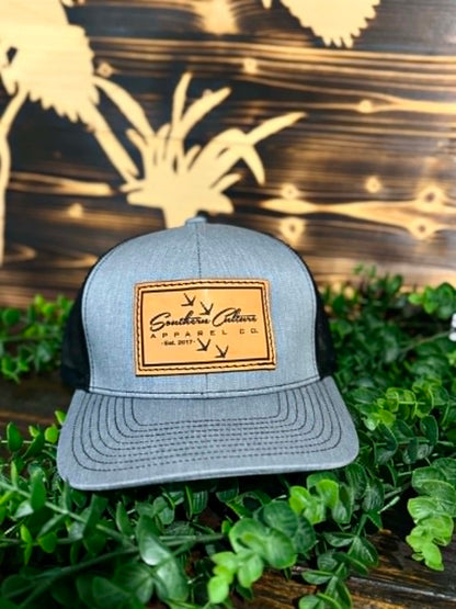 Southern Culture Tracks Leather Patch Snapback Hat