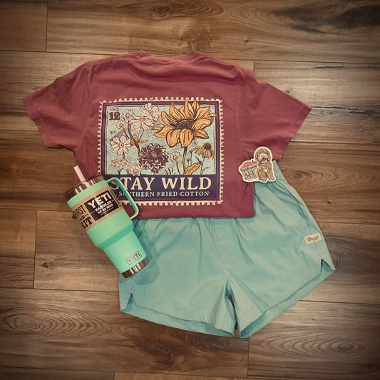 Southern Fried Cotton Women's Stay Wild S/S TEE Shirt