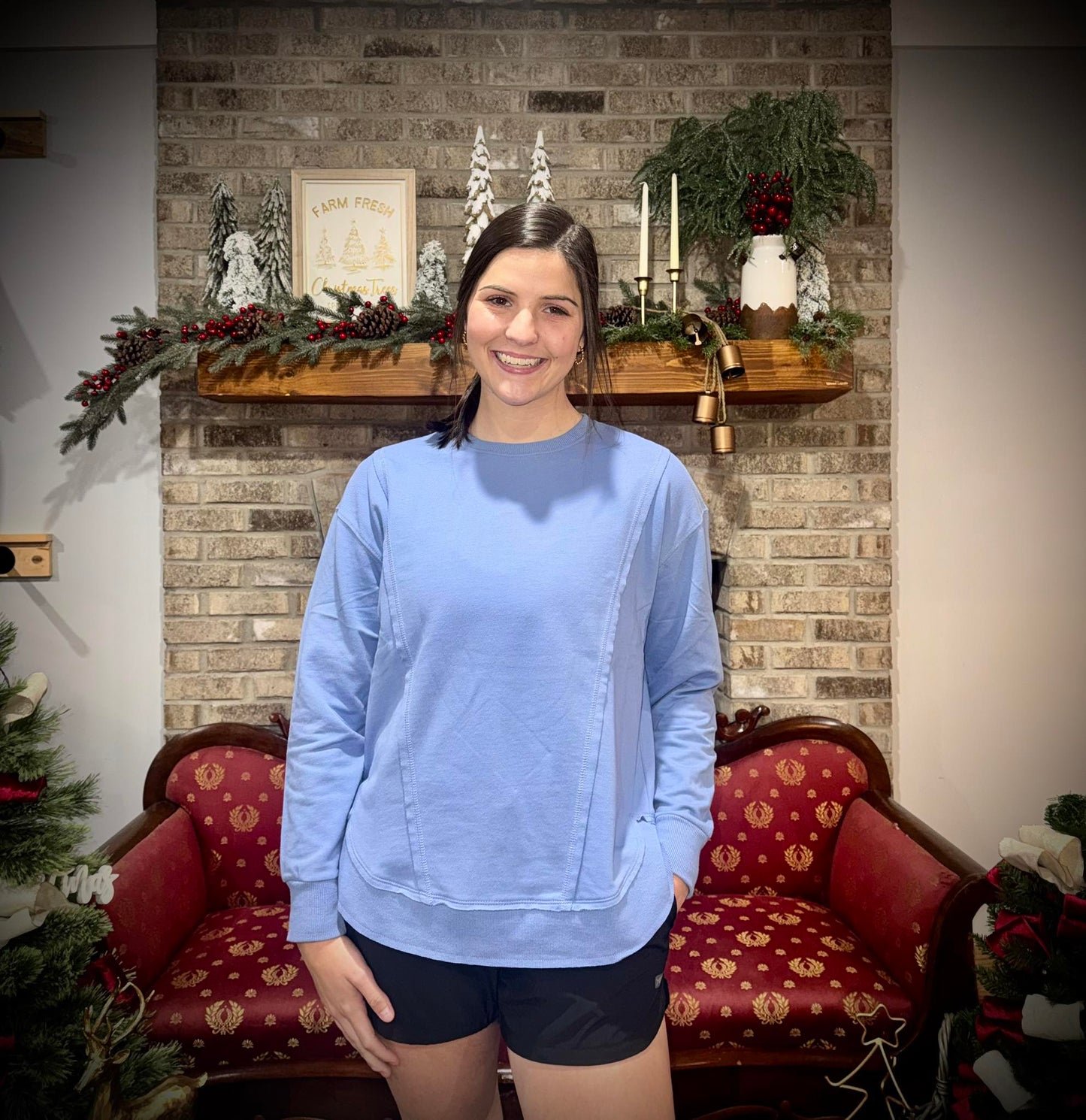 Southern Fried Cotton Women's Sunrise to Sunset Oversized Crewneck