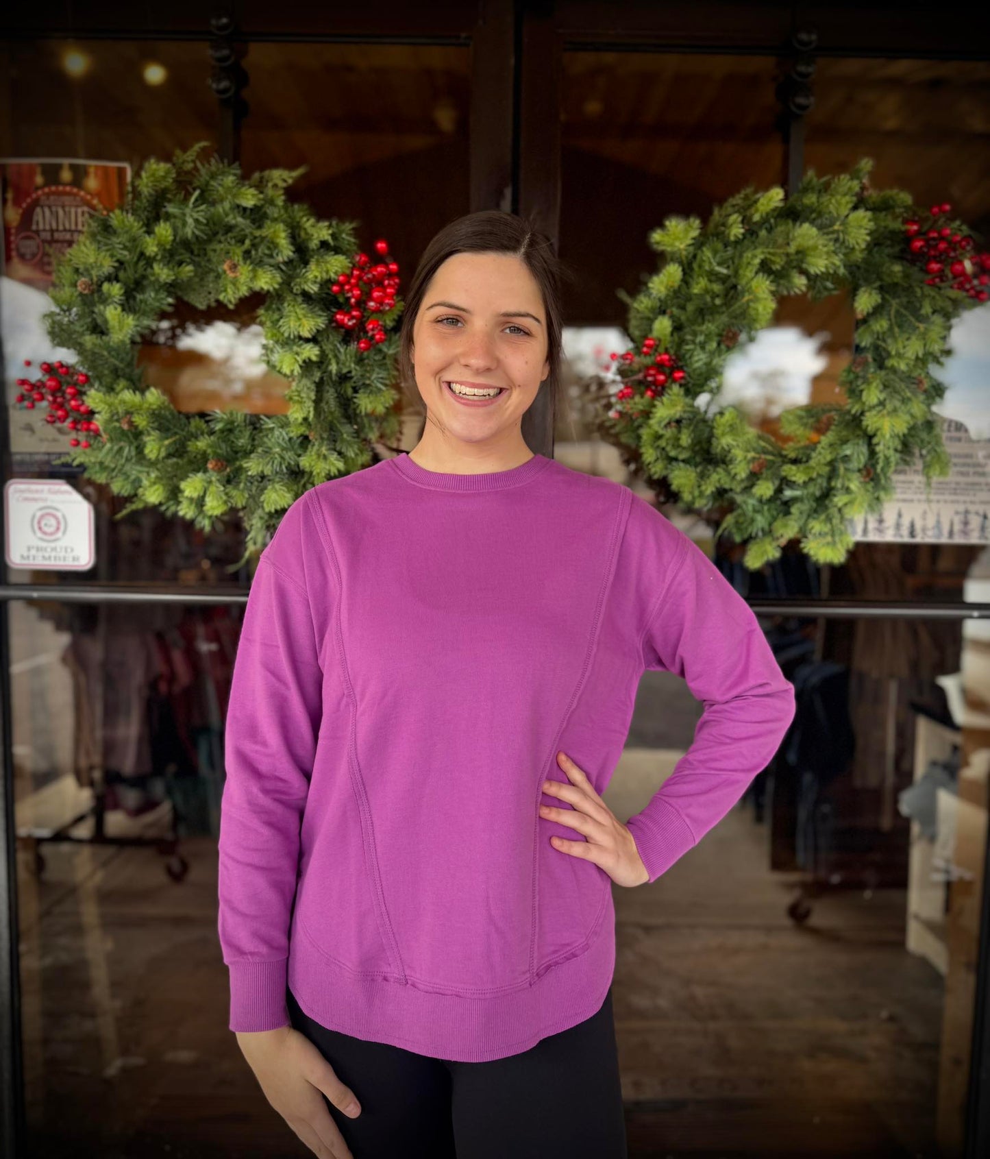 Southern Fried Cotton Women's Sunrise to Sunset Oversized Crewneck