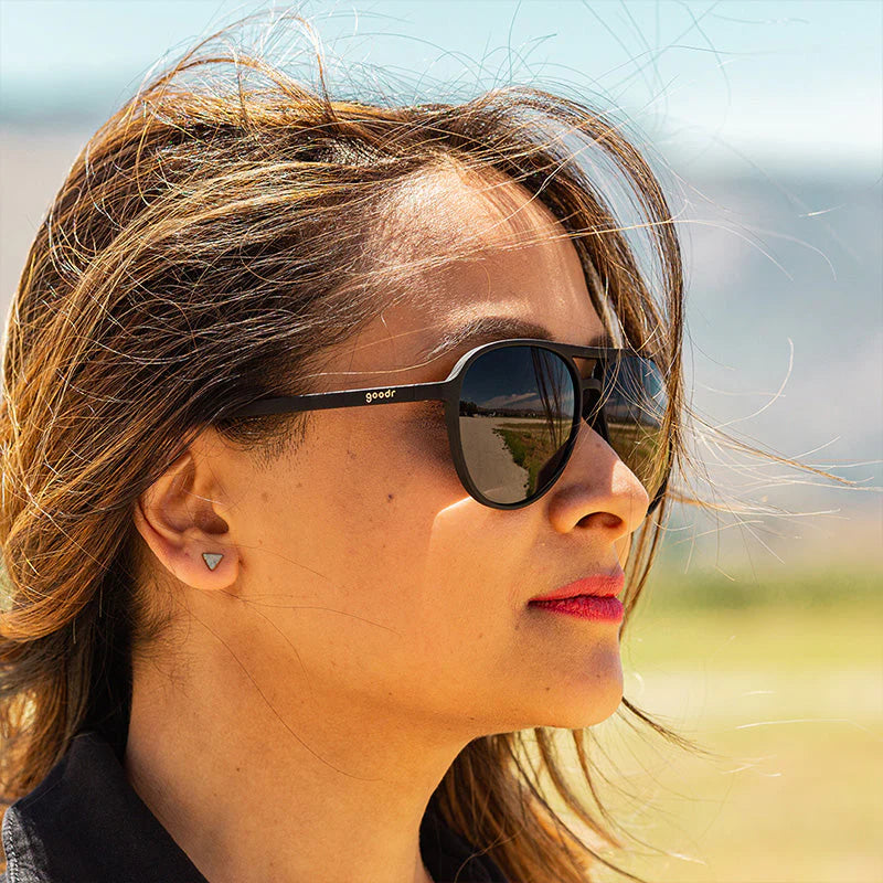 Goodr Operation Blackout Shades - Blackout Aviators