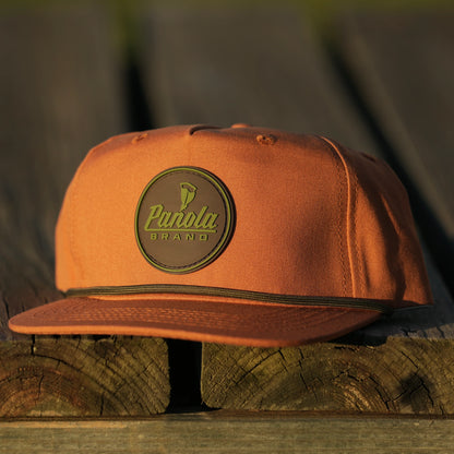 Panola Brand Rubber Patch Logo Rope Snapback Hat