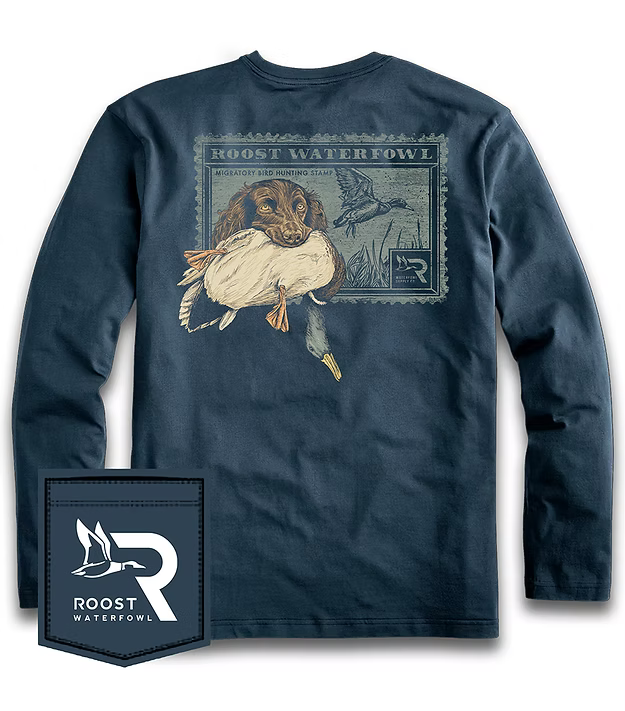 Roost Waterfowl Youth Roost Boykin Stamp L/S TEE Shirt