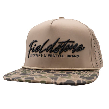 Fieldstone Outdoors Script Logo Rope Snapback Hat
