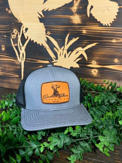 Southern Culture Buck Leather Patch Snapback Hat